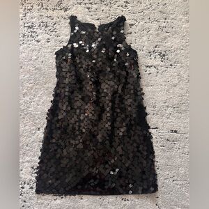 River Island Black Sequin Pencil Skirt